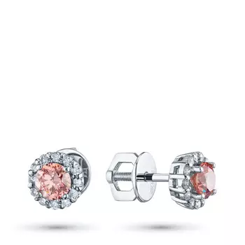 Пусеты из белого золота э0912пс01162500_pink