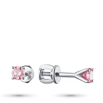 Пусеты из белого золота э0912пс02164300_pink