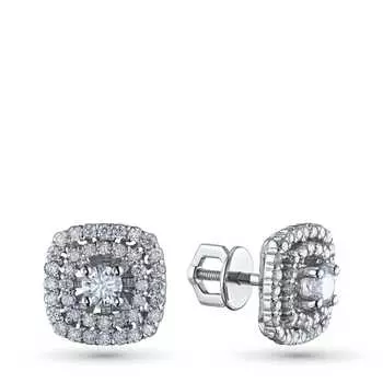 Пусеты из белого золота э0912пс04210904_white