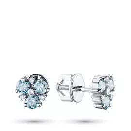 Пусеты из белого золота э0912пс04211024_blue