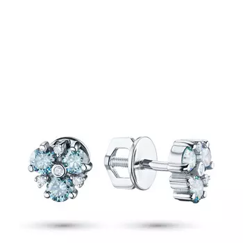 Пусеты из белого золота э0912пс04211024_blue