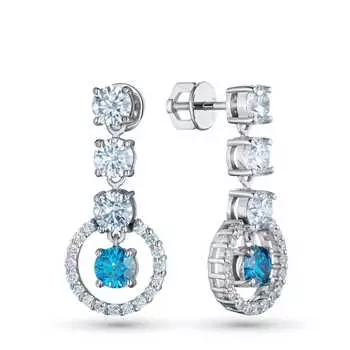 Пусеты из белого золота э0912пс04220657_blue