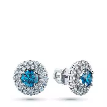 Пусеты из белого золота э0912пс05220941_blue