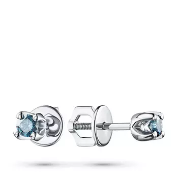 Пусеты из белого золота э0912пс07190190_blue