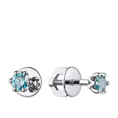 Пусеты из белого золота э0912пс08190340