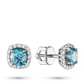 Пусеты из белого золота э0912пс08191300_blue