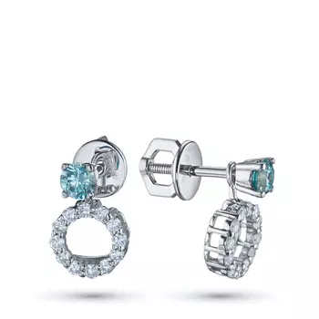 Пусеты из белого золота э0912пс10174900_blue