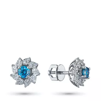 Пусеты из белого золота э0912пс11190200_blue