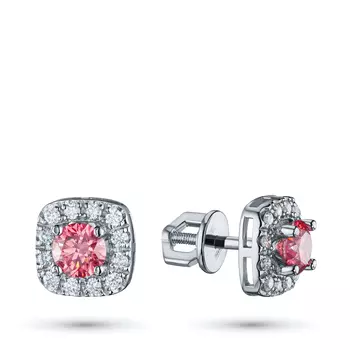 Пусеты из белого золота э0912пс11210954_pink