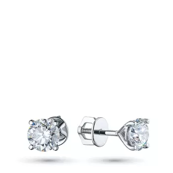 Пусеты из белого золота э0912пс11220605_white