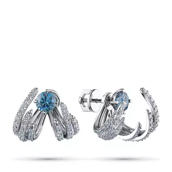 Пусеты из белого золота э4012пс06240366_blue