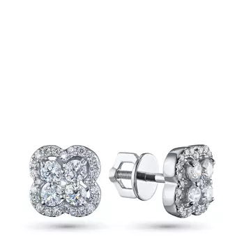 Пусеты из белого золота э4012пс08190590_white