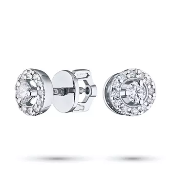 Пусеты из белого золота э4712пс03150200