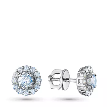 Пусеты из белого золота э4712пс03200022