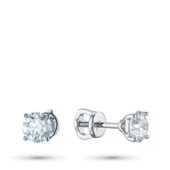 Пусеты из белого золота э4712пс03220893