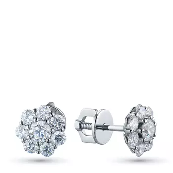 Пусеты из белого золота э4712пс04203044