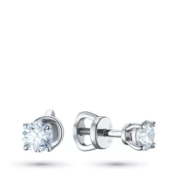 Пусеты из белого золота э4712пс05210202_white