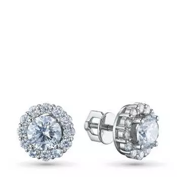 Пусеты из белого золота э4712пс06210901_white