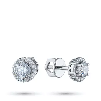 Пусеты из белого золота э4712пс07210002_white