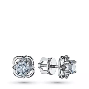 Пусеты из белого золота э4712пс07210361_white