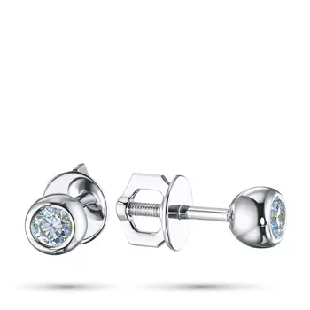 Пусеты из белого золота э4712пс07220203_white