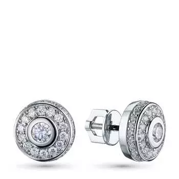 Пусеты из белого золота э4712пс08182400_white