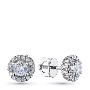 Пусеты из белого золота э4712пс08190460_white