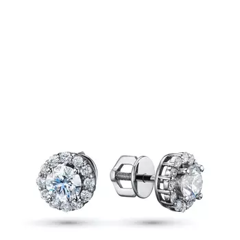 Пусеты из белого золота э4712пс08191360_white