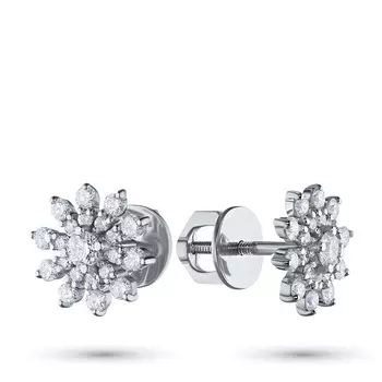 Пусеты из белого золота э4712пс09184100_white