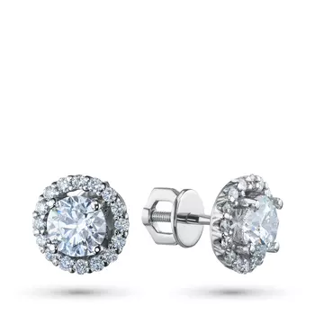 Пусеты из белого золота э4712пс10220106_white