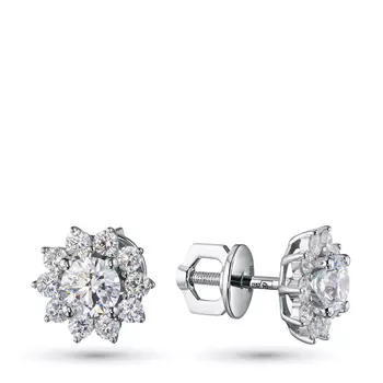 Пусеты из белого золота э4712пс11210953_white