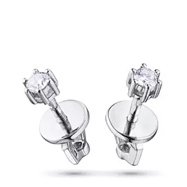 Пусеты из белого золота с бриллиантами э0901пс01163300