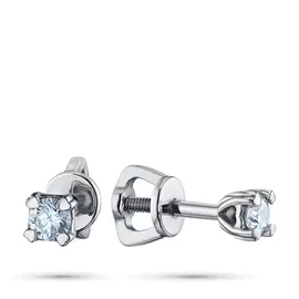 Пусеты из белого золота с бриллиантами э0901пс02160100