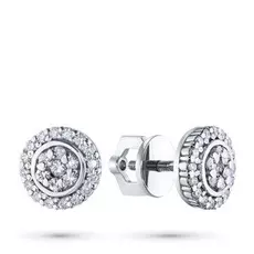 Пусеты из белого золота с бриллиантами э0901пс02163600