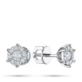 Пусеты из белого золота с бриллиантами э0901пс02210952