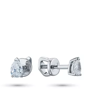 Пусеты из белого золота с бриллиантами э0901пс02220885