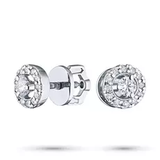 Пусеты из белого золота с бриллиантами э0901пс03150200