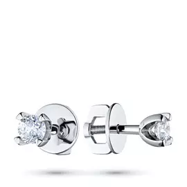 Пусеты из белого золота с бриллиантами э0901пс04152900