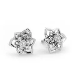 Пусеты из белого золота с бриллиантами э0901пс04153900