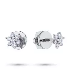 Пусеты из белого золота с бриллиантами э0901пс04164400