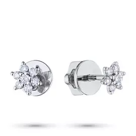 Пусеты из белого золота с бриллиантами э0901пс04164400