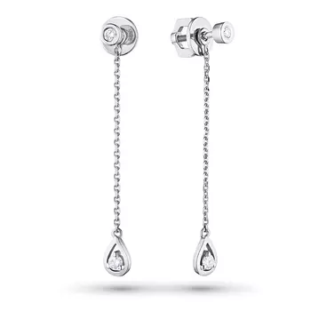 Пусеты из белого золота с бриллиантами э0901пс04181500