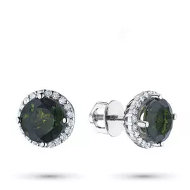 Пусеты из белого золота с бриллиантами э0901пс04191700