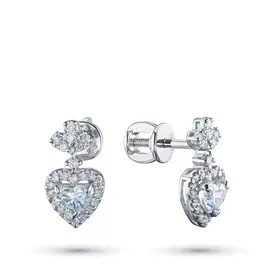 Пусеты из белого золота с бриллиантами э0901пс04195000