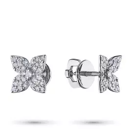 Пусеты из белого золота с бриллиантами э0901пс04201474