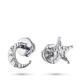 Пусеты из белого золота с бриллиантами э0901пс04202767