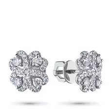 Пусеты из белого золота с бриллиантами э0901пс04202836