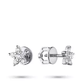 Пусеты из белого золота с бриллиантами э0901пс04202838