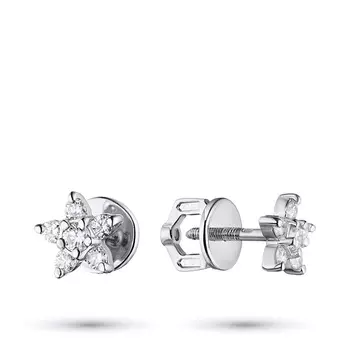 Пусеты из белого золота с бриллиантами э0901пс04202838