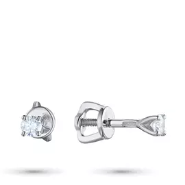 Пусеты из белого золота с бриллиантами э0901пс04202988